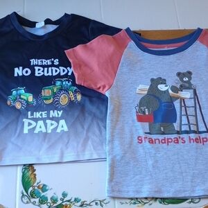Boys Papa Shirts Lot of 2